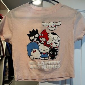 Hello Kitty & Friends Pink women cropped T-Shirt
